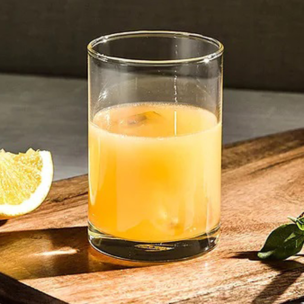 (Set Of 6) Ocean Fin Line High Quality Water Tumbler Juice Drinking Glass, 175ml